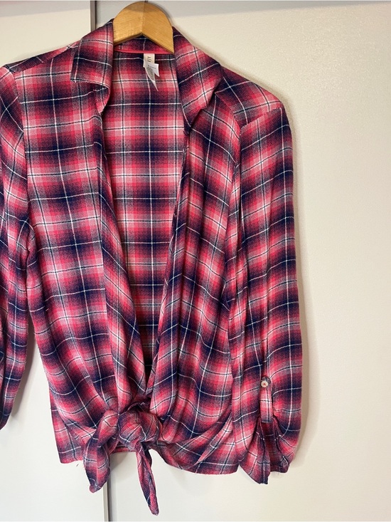 Aeropostale Tops - Aeropostale Red and Navy Plaid Cover